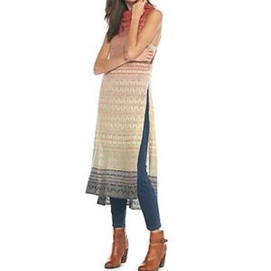 Free People Rose Gold Rainbow Sweater